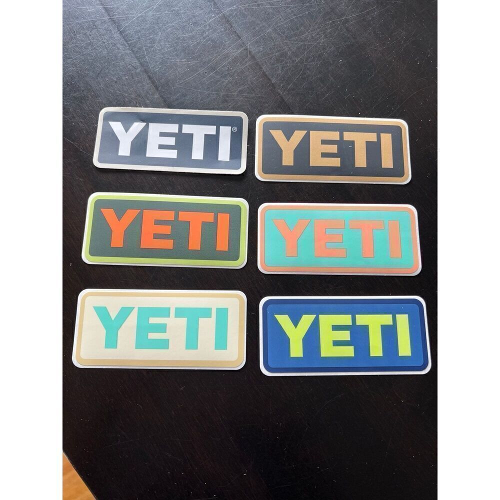 Bundle of 6 NEW YETI Stickers.  Can ship immediately.